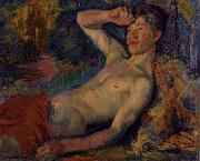 Eduard Magnus Awakening Faun oil painting